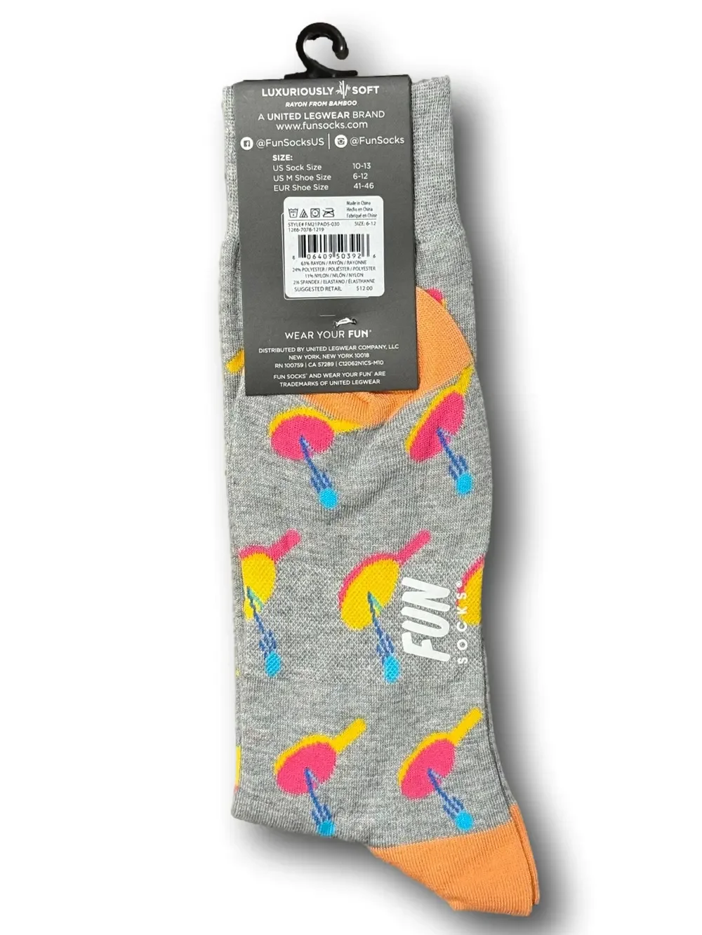 3/$18 Pickle Ball Funny Novelty Crew Socks - NWT